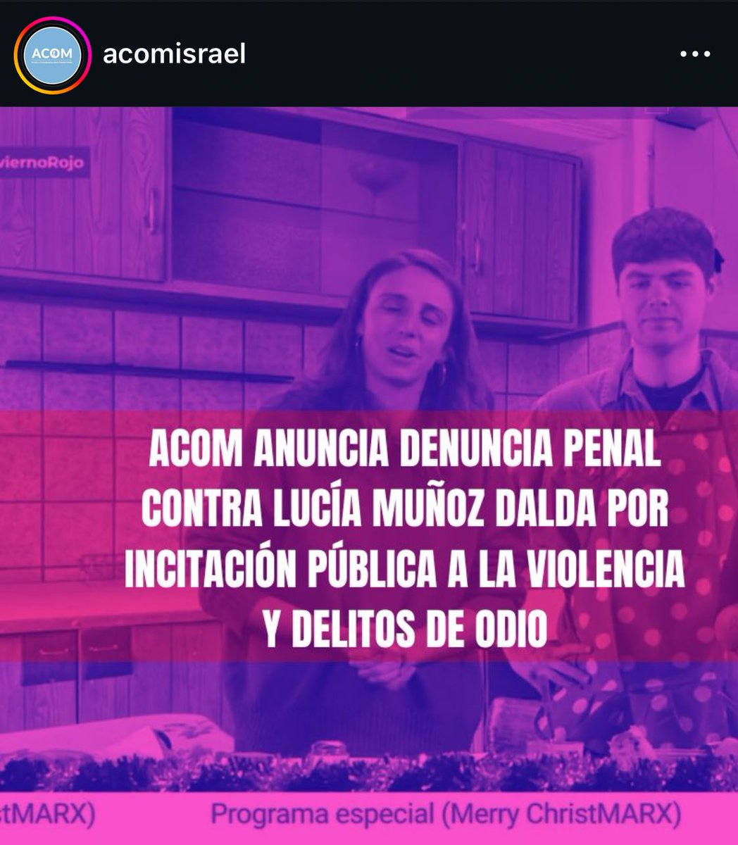 luciadalda's tweet image. El lobby sionista ACOM me denuncia por decir que ningún estado colonial y genocida tiene derecho a existir. Orgullo.
