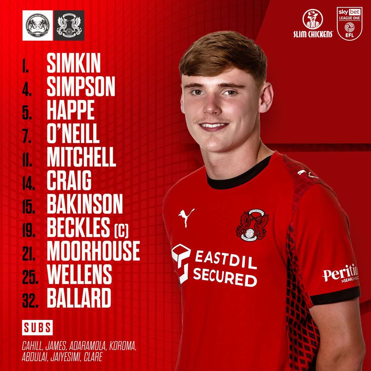 👊 COME ON YOU O'S

How we lineup against Posh... 👇

#LOFC #OneOrient