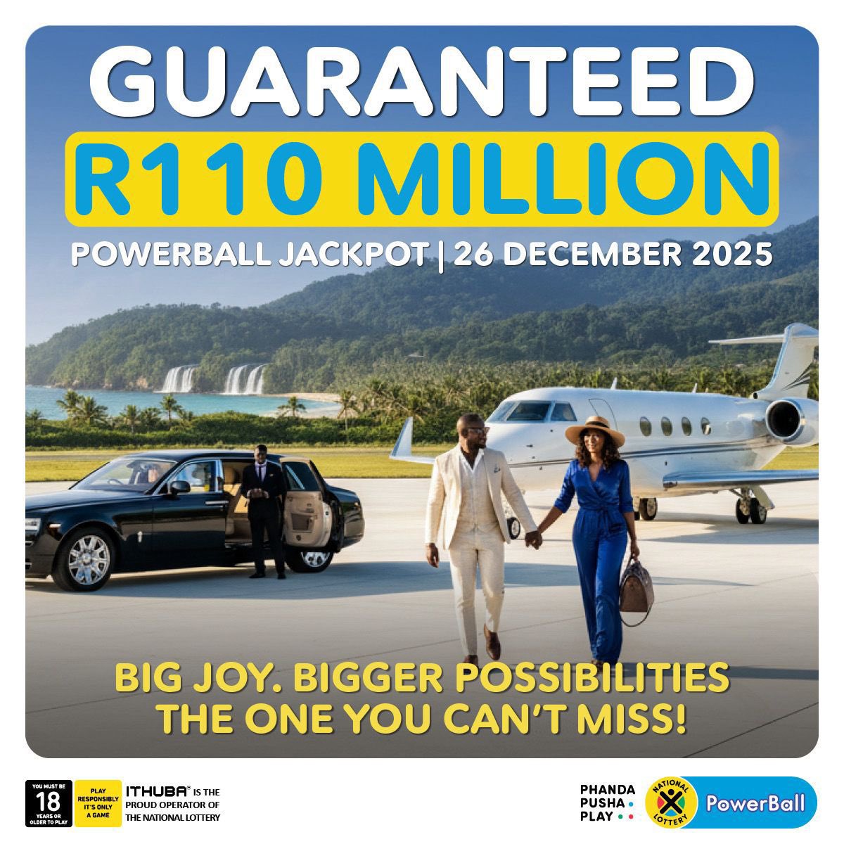PapiSensei_'s tweet image. You can’t miss out on this moment😭😭.
Massive jackpot🤩🤩Play NOW in-store, on nationallottery.co.za, the mobile App, via your banking app, or dial *120*7529#.
#FestivePhanda
#GuaranteedR110Million
#PowerBallSA #ad