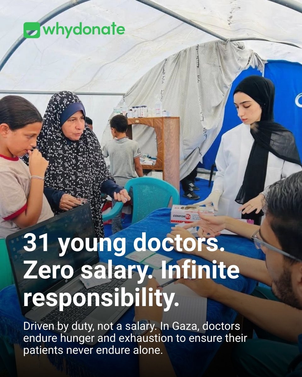 whydonate's tweet photo. 🩺Young doctors in Gaza work without salaries, under extreme conditions.
🪁 Stand with Gaza’s doctors.
Donate. Share: https://t.co/7r717Xgu6P
#DoctorsInNeed #Gaza #SupportDoctors #MedicalAid #SaveLives #StandWithGaza #HumanityFirst https://t.co/cxgoFRb6JV