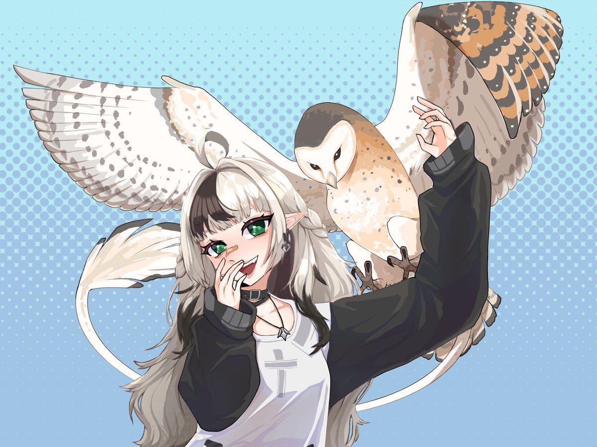 This chaos is under owl supervision🪶

Art by: <a href="/ImHarHaze/">Mt. Hazel Azulac 🌋| VArtist | thesis 💔</a> 

#vtuberEN