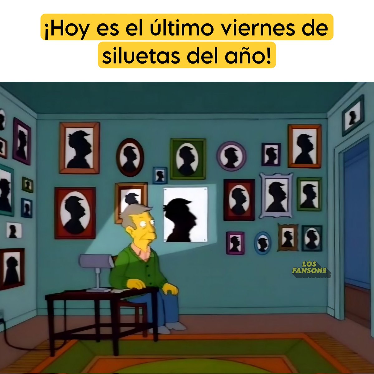 ¡Feliz último viernes de siluetas del año! (T9 E2) #LosSimpson #LosSimpsons #Memes
