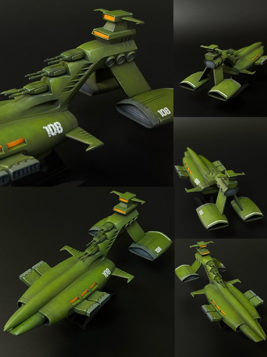 #ベメコン3完成
#ベメコン3
ベストメカコレクションNo.5
1/1200 #ムサイ 完成しました㊗️

まつおーじさんのMMテンプレートを使用した斑ら塗装がいい感じに仕上がりました✨

コレは真似したくなるでしょ❤️