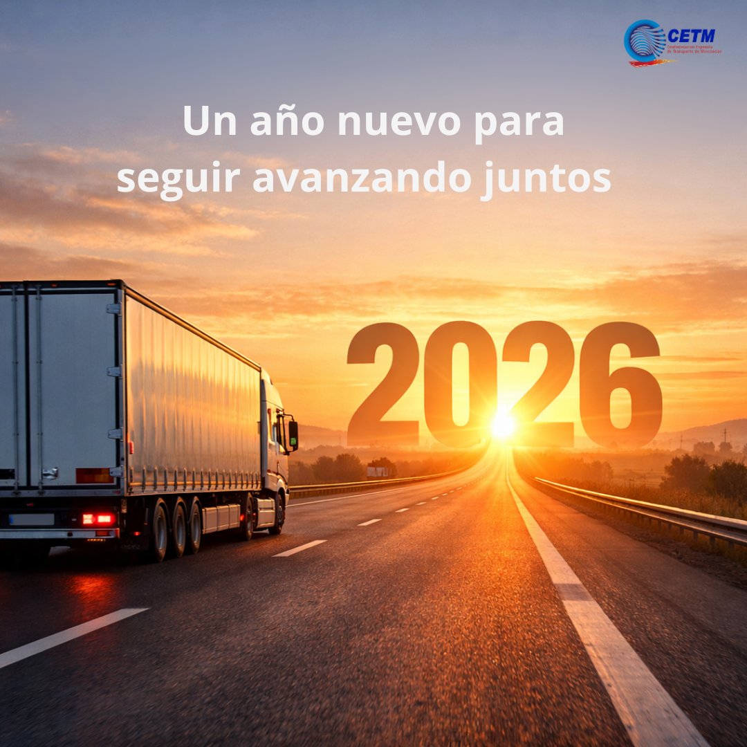 Comenzamos un nuevo año con el compromiso de seguir defendiendo y fortaleciendo el #transporteporcarretera. 💪🚛
​
Gracias a todos los profesionales que, día a día, hacen avanzar nuestro sector. ¡#Feliz2026! 🥂🎉 ​Que venga cargado de oportunidades, unidad y progreso.