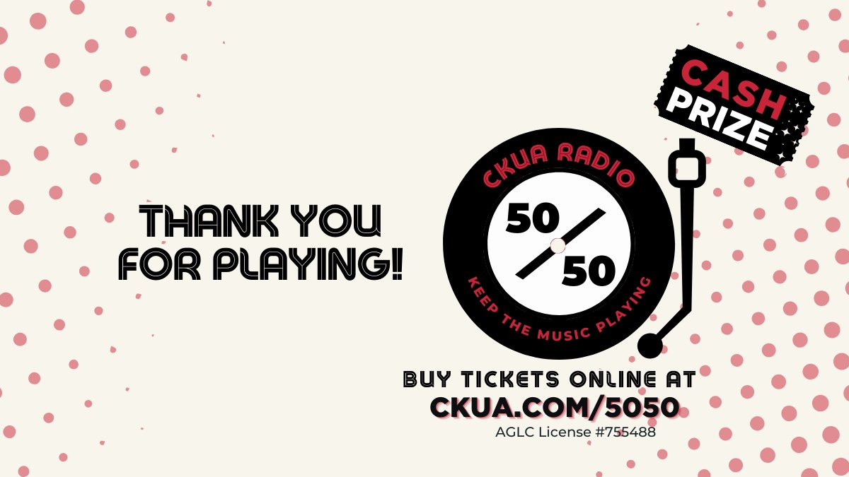 A CKUA raffle ticket is the best deal on Boxing Day! $10 for one ticket or $100 for 100 tickets.  Will you be the next big winner? ckua.com/fiftyfifty