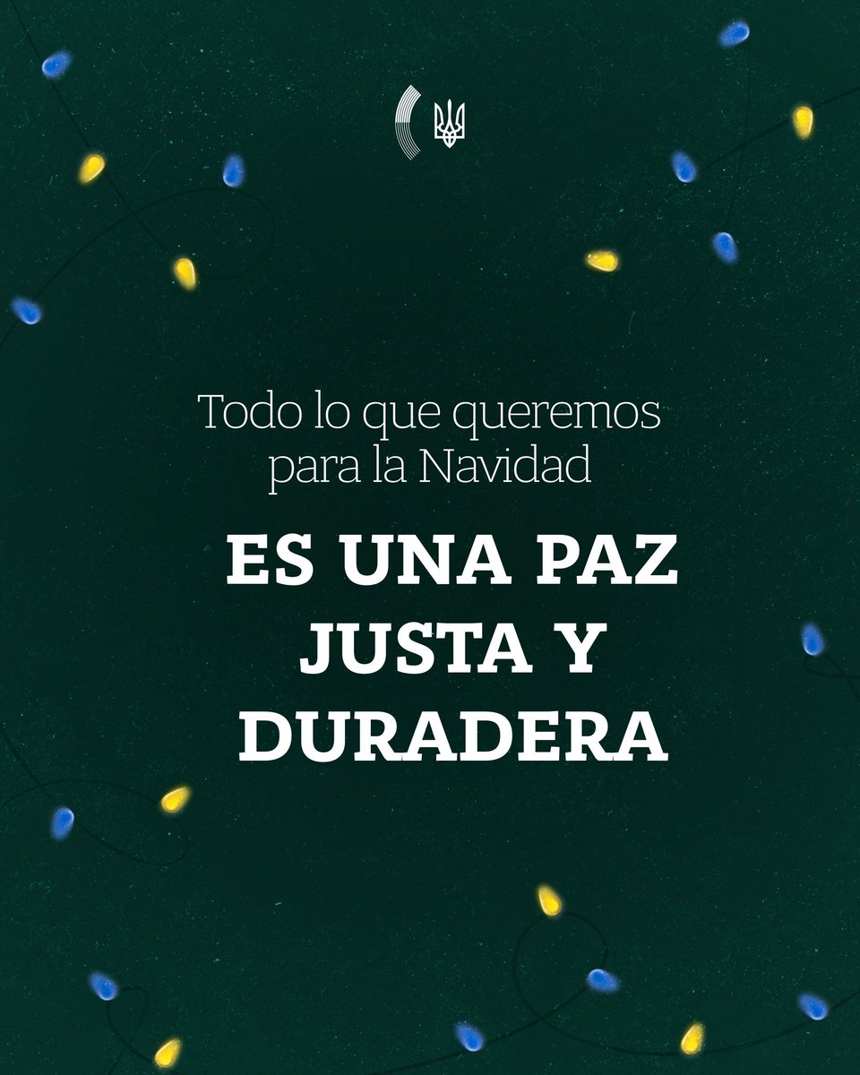 En estas fiestas, los ucranianos sueñan con luz, paz y seguridad, no con apagones, misiles ni promesas vacías. 

Apóyennos, condenen la agresión rusa y apoyen a los defensores de Ucrania 🇺🇦

Cada donación solidaria salva vidas y fortalece nuestra defensa de la libertad.