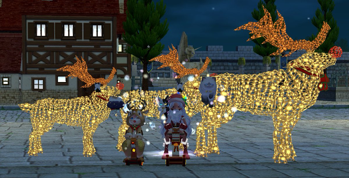 던바튼 루돌프 옆에서 크리스마스 사진