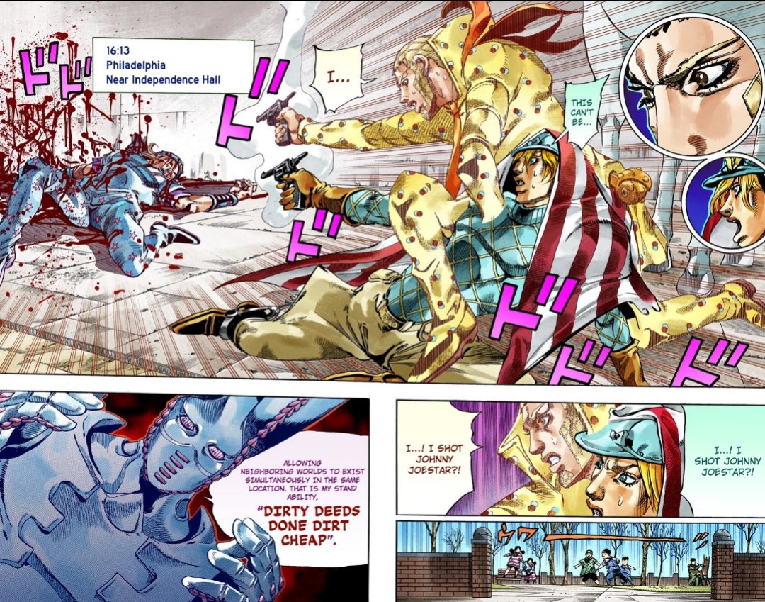 MohJoestar's tweet image. I can’t wait until we see the “who shot Johnny Joestar” mini arc thing get animated  im so excited ieidifjfkf