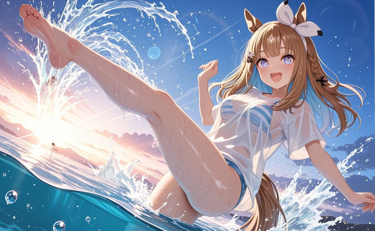 Minagi_Black's tweet image. #ウマ娘 #アーモンドアイ
心霊写真😱