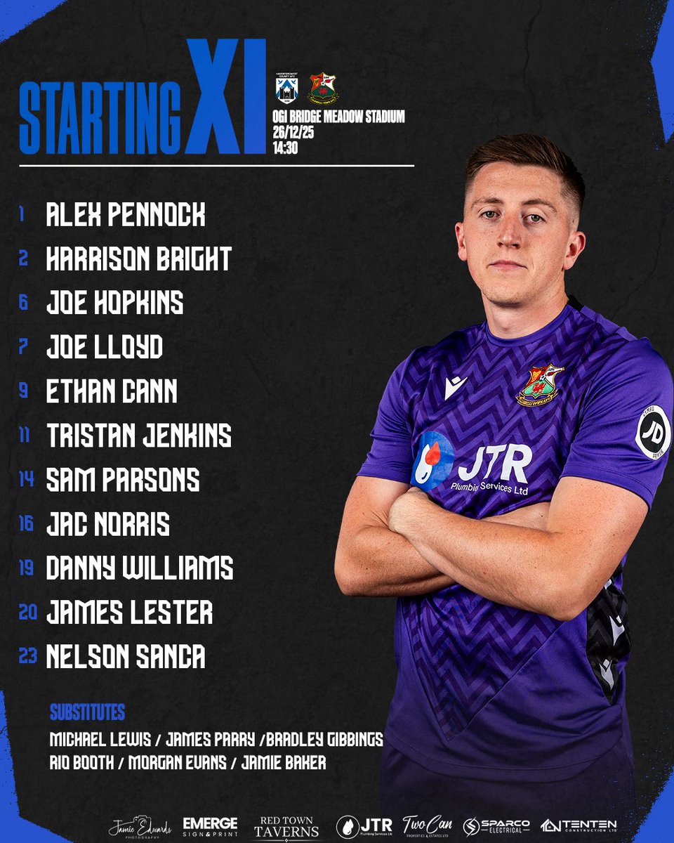 LlanelliReds's tweet photo. Here is today’s lineup as we take on Haverfordwest County at the Ogi Bridge Meadow! 

Come on you Reds!! https://t.co/5DaxYsNojq