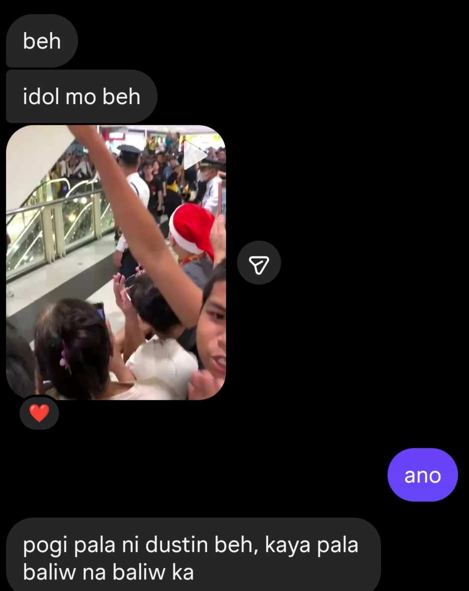 ang tawa ko sa bff ko nung nakita nya si dustin HAHAHHAHAHAA