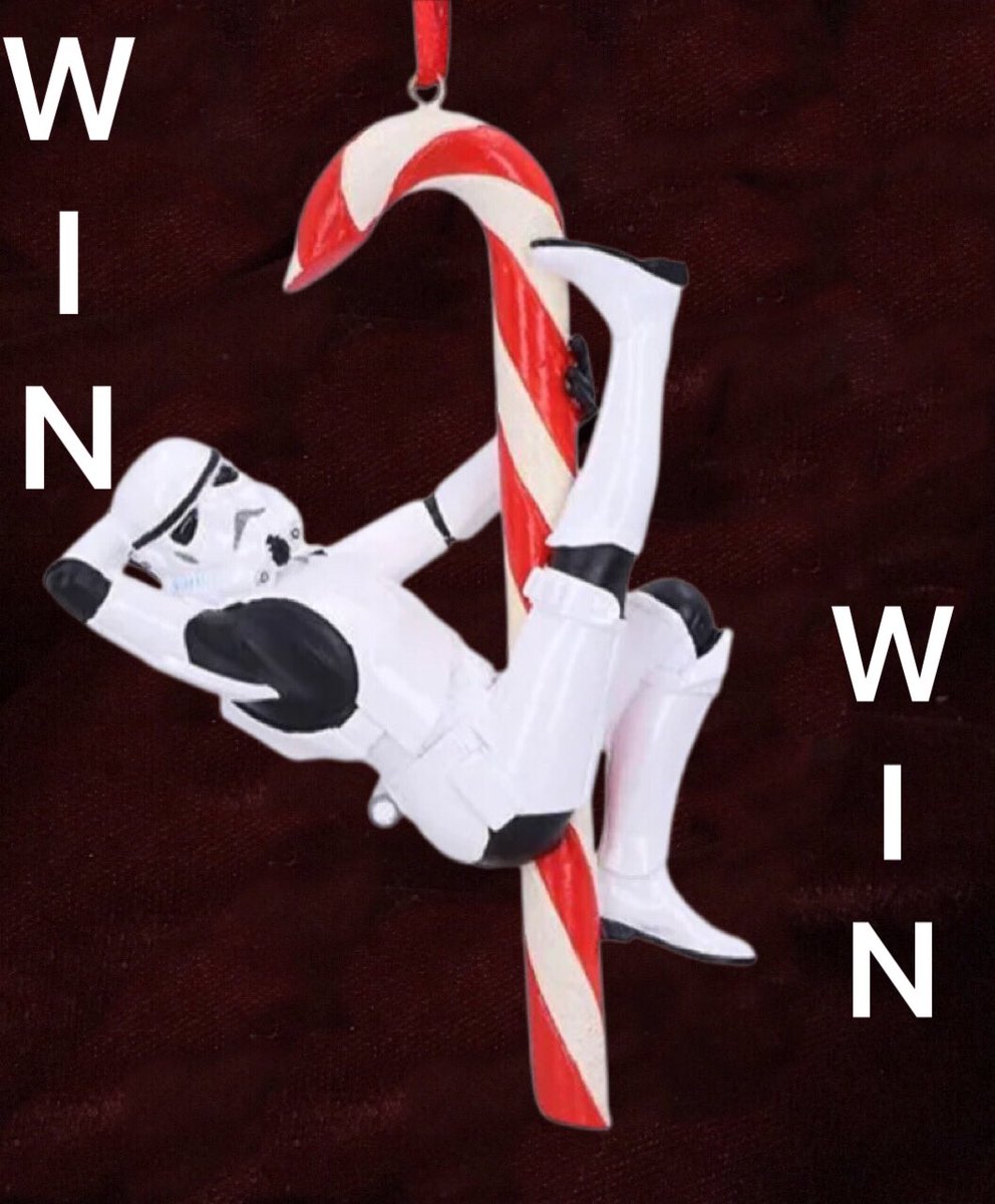 #win Nemesis Now Stormtrooper Candy Cane Hanging Ornament Decoration. Follow, retweet &amp; comment. Open wwide C/D 27/12 11.59pm gmt #Christmas2025 #competition