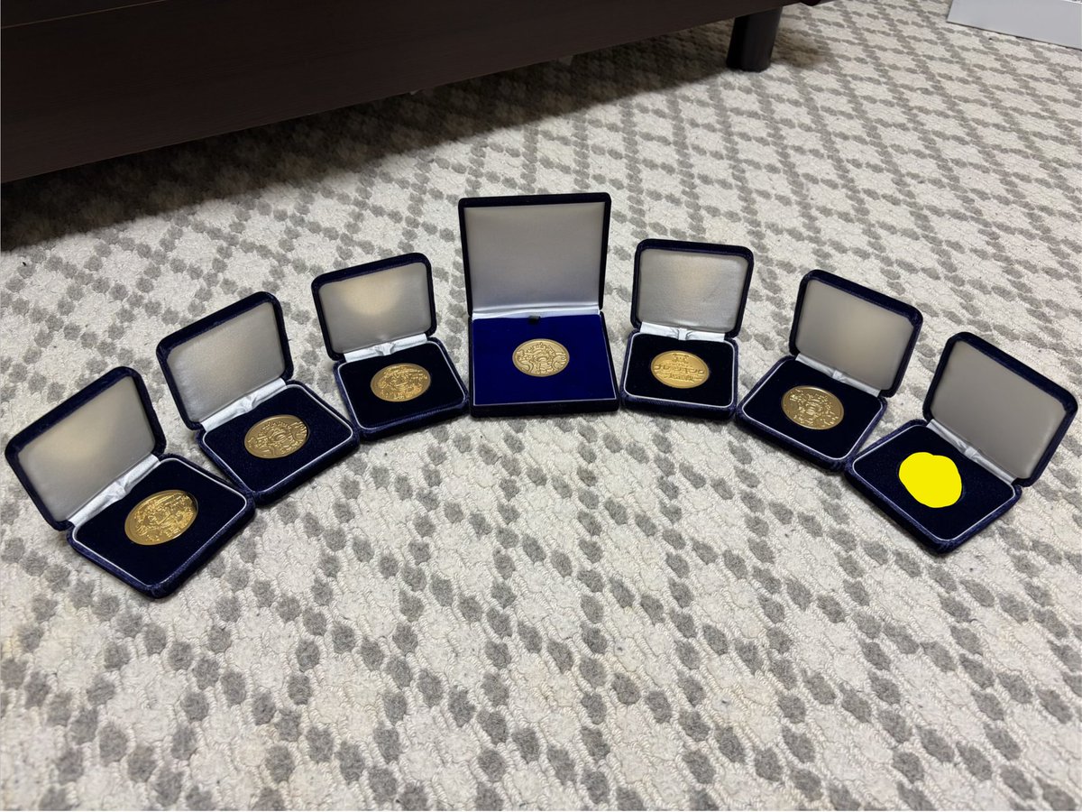 gtohage's tweet photo. 今年でメダルコンプ逃したので塗っときます。箱はあるので

#ナレッジキング https://t.co/JL740s8xQT