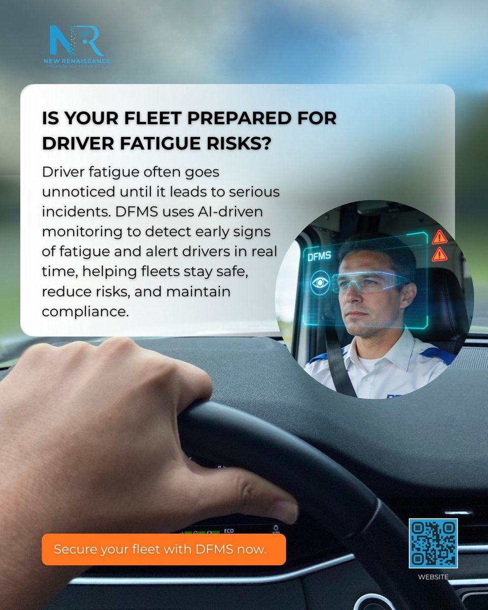 official_newrts's tweet image. 𝐖𝐡𝐲 𝐃𝐅𝐌𝐒 𝐢𝐬 𝐭𝐡𝐞 𝐒𝐨𝐥𝐮𝐭𝐢𝐨𝐧 𝐭𝐨 𝐒𝐚𝐟𝐞𝐫, 𝐑𝐢𝐬𝐤-𝐟𝐫𝐞𝐞 𝐅𝐥𝐞𝐞𝐭𝐬?

𝐒𝐞𝐜𝐮𝐫𝐞 𝐲𝐨𝐮𝐫 𝐟𝐥𝐞𝐞𝐭 𝐰𝐢𝐭𝐡 𝐃𝐅𝐌𝐒 𝐧𝐨𝐰 -&amp;gt;info@nrtsoman.com

#DFMS #DriverFatigueManagement #FleetSafety #RoadSafety #AIinTransportation #SmartFleet #FleetManagement