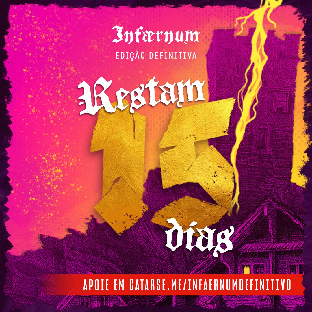 Faltam 15 dias para o fim. ⌛

O mundo acaba, os sinos tocam..
e a campanha de Infærnum entra na reta final.

Deixe o seu apoio agora em:
catarse.me/infaernumdefin…