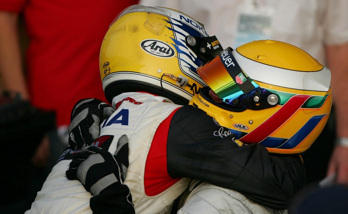 44ology's tweet image. something so tender and intimate about helmet moments like this. there is so much love