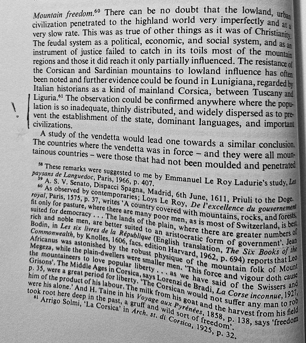 MumbleEraLuke's tweet image. Fernand Braudel on the freedom of mountains: mountains are "primarily an obstacle, and therefore also a refuge, a land of the free. For there men can live out of reach of the pressures and tyrannies of civilization: its social and political order, its monetary economy."