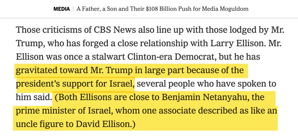 ggreenwald's tweet image. Hi, it's David Ellison. I'm trying to prance around as a media mogul who owns and controls all major sources of information in the US, but everyone knows it's my dad who gave me everything and who is behind it all.

But we both share our devotion to Israel and love of Netanyahu: