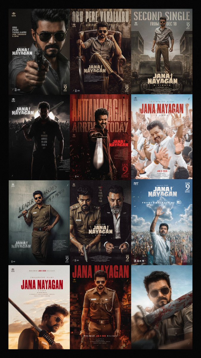 Got many DM's asking for UHD posters for cutouts banners and print requirements. Dropping it here. The least I expect from you guys is if you find any hoardings or advertisements holding this picture. Do share a picture with me tinyurl.com/JNPOSSHYNUMASH
🫡⚡️ #JanaNayagan