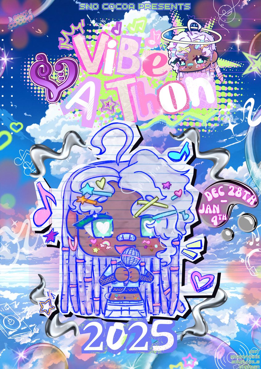 ☆〜（ゝ。∂）SNO COCOA 2.0 ♡
 
🪩 Let’s walk into 2026 one jam at a time!! Meet me where the party happens!🥳💕
 
･:*+. NEW MODELS
･:*+. NEW MUSIC
･:*+. NEW EMOTES
･:*+. NEW REDEEMS
･:*+. NEW ART
･:*+. NEW VIBES
 
😝 Starting Sunday 7:30pm CST
#vibathon2025 #snart #music