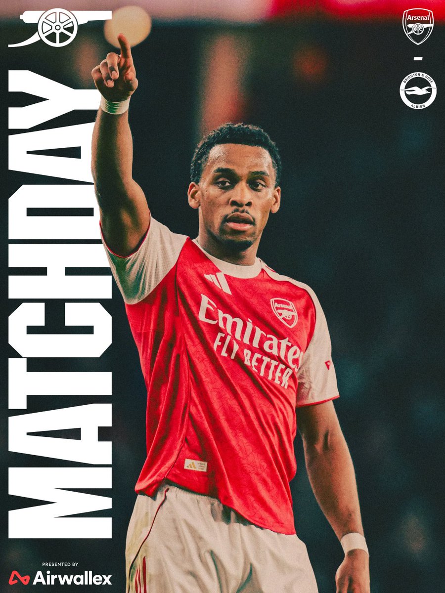 Arsenal's tweet image. 🔴 𝗠𝗔𝗧𝗖𝗛𝘿𝘼𝙔 ⚪️

🆚 Brighton &amp;amp; Hove Albion
🕒 3pm (UK)
🏆 Premier League
🏟️ Emirates Stadium

🤝 @airwallex