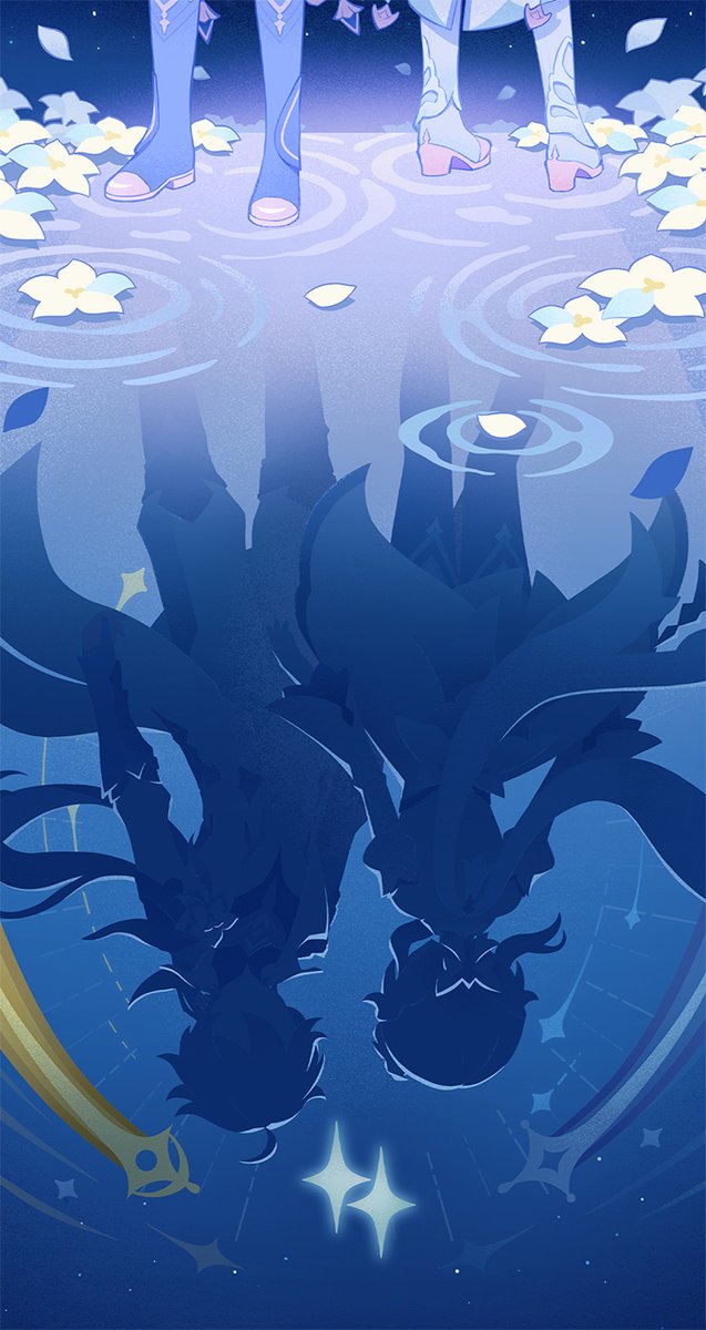 GenshinImpact's tweet image. As Heaven and Earth Are Made Anew
#GenshinImpact 

This outfit was once cherished by the other of two companions who set out on a journey together,
in a past now as distant as a dream, as ephemeral as flickering lights.

hoyo.link/8asrBGm4i