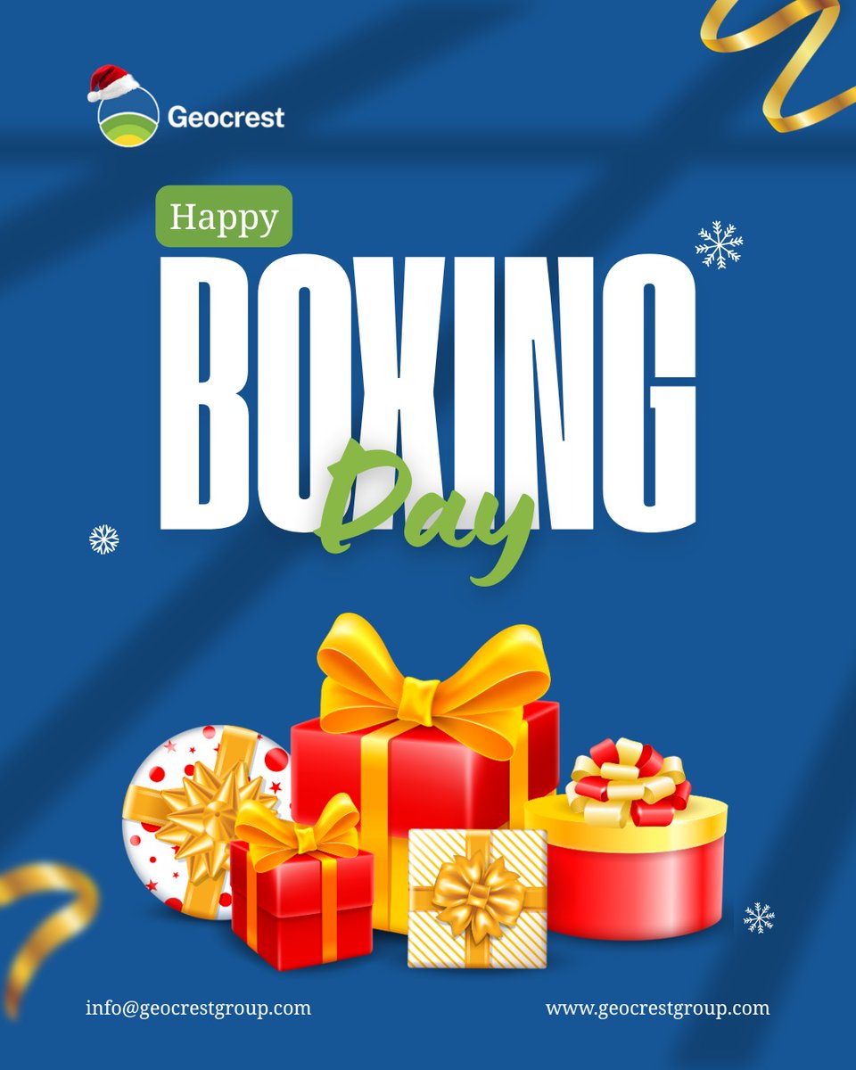geocrestgroup's tweet photo. The festive season is a time for reflection and gratitude. At Geocrest, we are spending today appreciating the strong partnerships we’ve built throughout the year.

Thank you to all our stakeholders for being part of our journey to build a stronger future together.

Happy Boxing Day!

#Geocrest #BoxingDay #BuildingTheFuture #ConstructionExcellence #Partnership #FestiveSeason