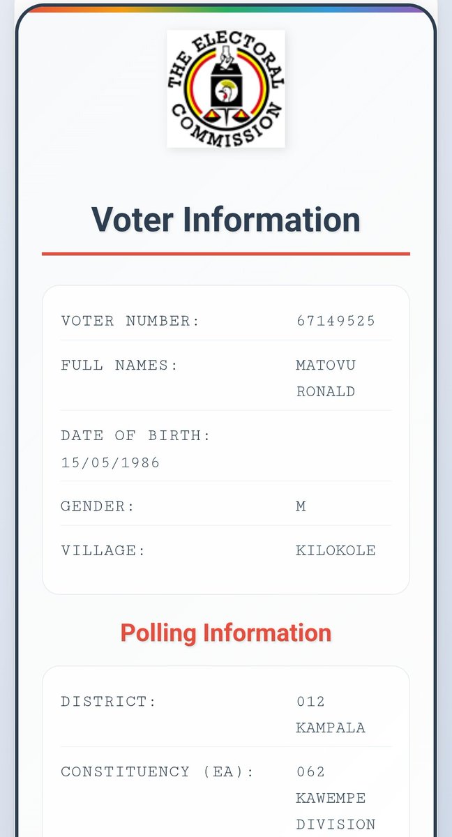 HEBobiwine's tweet image. As we said previously, we received information that the regime had done multiple registrations of some people considered their supporters - largely using the NRM register, PDM beneficiaries, some government workers, etc. Here is just an example- same person, same name, same date…