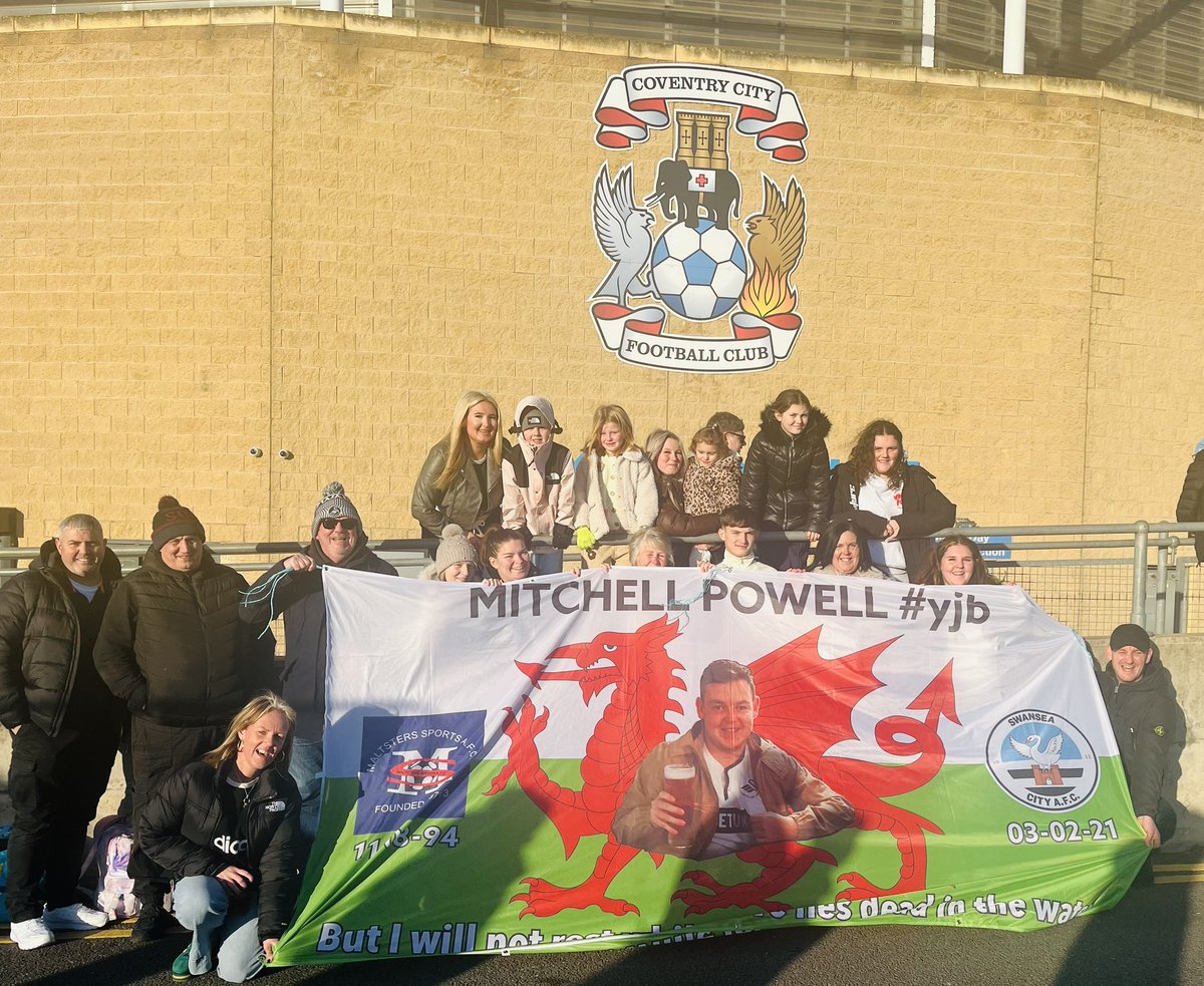 kpow67's tweet photo. With us where ever we go, get us 3 points today please boy @LittleMitch94 missed forever loved  even more 🖤🤍 @SwansOfficial https://t.co/5MeLex6Sh8