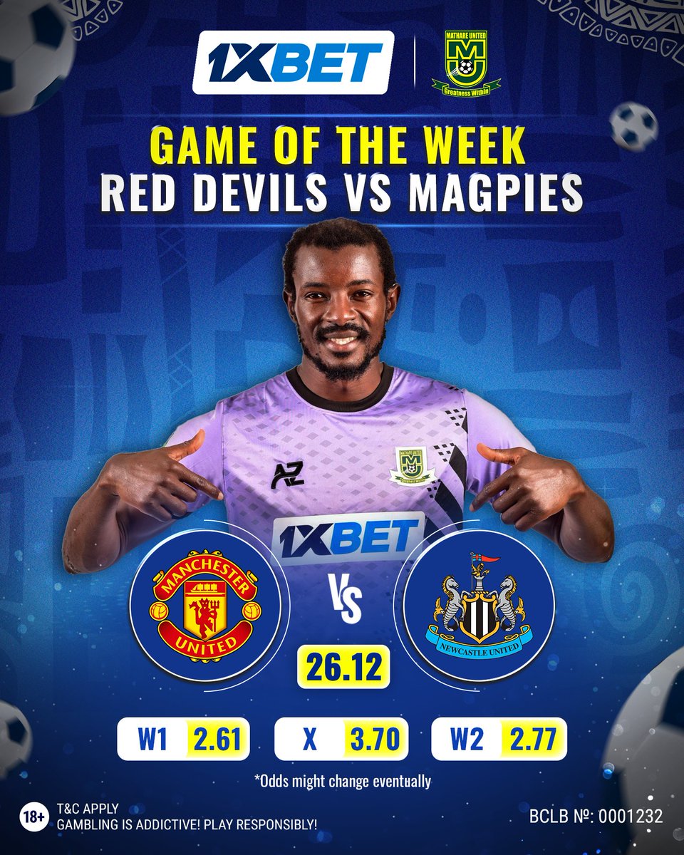 1xbetkenya_'s tweet photo. π₯ GAME OF THE WEEK IS HERE! π₯
Red Devils vs Magpies β a Premier League clash full of intensity, pressure and big moments β½οΈπ₯
Together with our partners Mathare United FC, weβre counting down to a match that promises pure football drama!
#1xBet #MathareUnitedFC https://t.co/cbG0oxoNWE