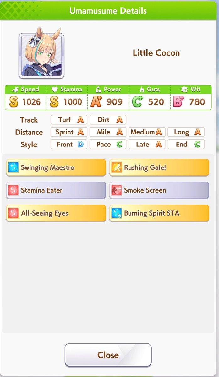 HyperDNights's tweet image. Fuji Kiseki's Showtime Level 5 Unity Cup complete. No retries is kinda insane. And the stats get kinda hilarious.