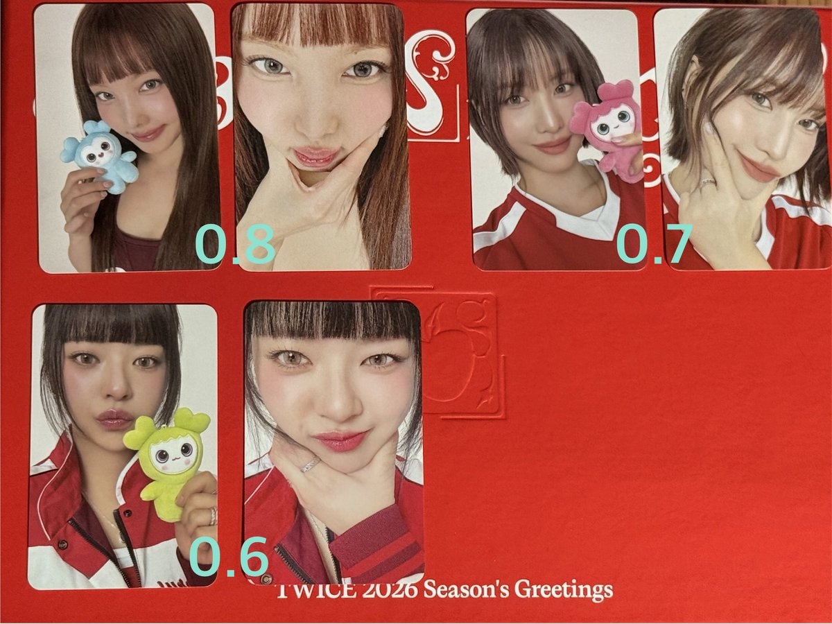 kkrr92222's tweet photo. 트와이스 2026 시즌그리팅 일반 포카, fans shop 특전 포카(pobs) 양도합니다!

사진 속 가격 참고

nayeon jeongyeon momo sana jihyo mina dahyun chaeyoung tzuyu season greeting TWICE FANMEETING 양도 교환 sell pc 팝업 [10VE UNIVERSE] POP-UP BMD https://t.co/Z51FlWQFro