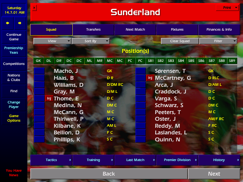 PremiershipYrs's tweet image. Sunderland AFC from Championship Manager 2001-02.

#SAFC #Sunderland #Champ #CM0102