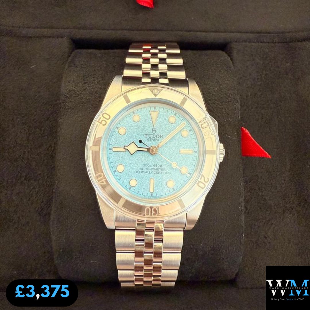 Brand: Tudor

Model: Black Bay 54 - Lagoon Blue

Reference: 79000-0001

Warranty Date: 📆 November 2️⃣0️⃣2️⃣5️⃣📆

Condition: 🆕NEW/UNWORN🆕

Box/Papers: 📦✅ 📄✅ Serialised White Tag✅

Price: 💷 £3,375 💷

For all your watch enquiries, reach out on WhatsApp:

+44 7539 430 168