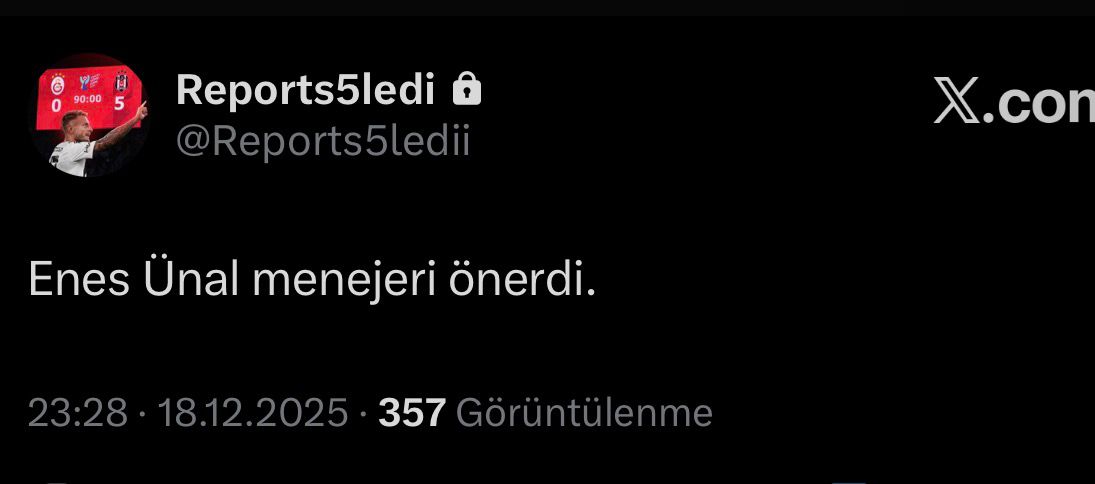 18 Aralık'ta gitmiştik ✅
Enes Ünal ile ilgilenildiğini yazdık.
Bugün haber doğru çıktı.
Biz iddia etmeyiz, bilgi paylaşırız.
Takip etmeyen bin pişman 😉