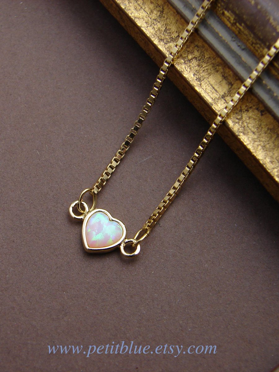 JewelryByMikako's tweet image. Small Opal Heart Bracelet ~ Adjustable Gold Plated Bracelet ~ October Birthday ~ Gift for Her ~ Everyday Jewelry tuppu.net/134a480b  #FreeSize