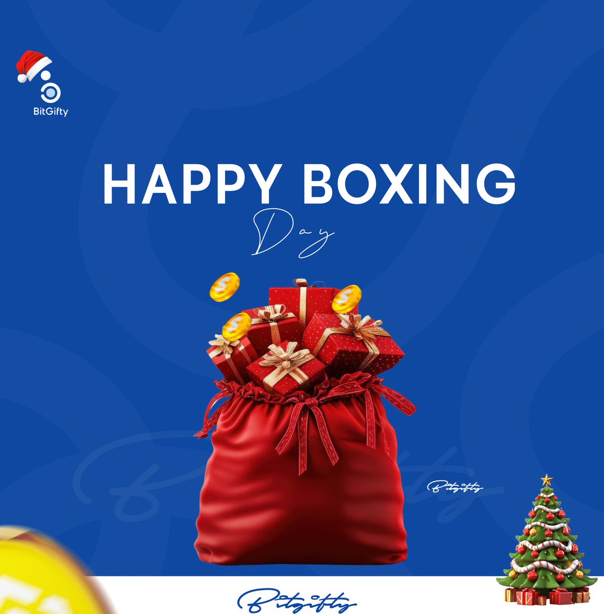 BitGifty's tweet image. Happy Boxing Day from BitGifty! 🎁 While others unbox gifts, you’re unboxing SAVINGS with 10% cashback on every transaction! Keep transacting, keep winning! 💰🔥 #BoxingDay #BitGifty #SaveMore