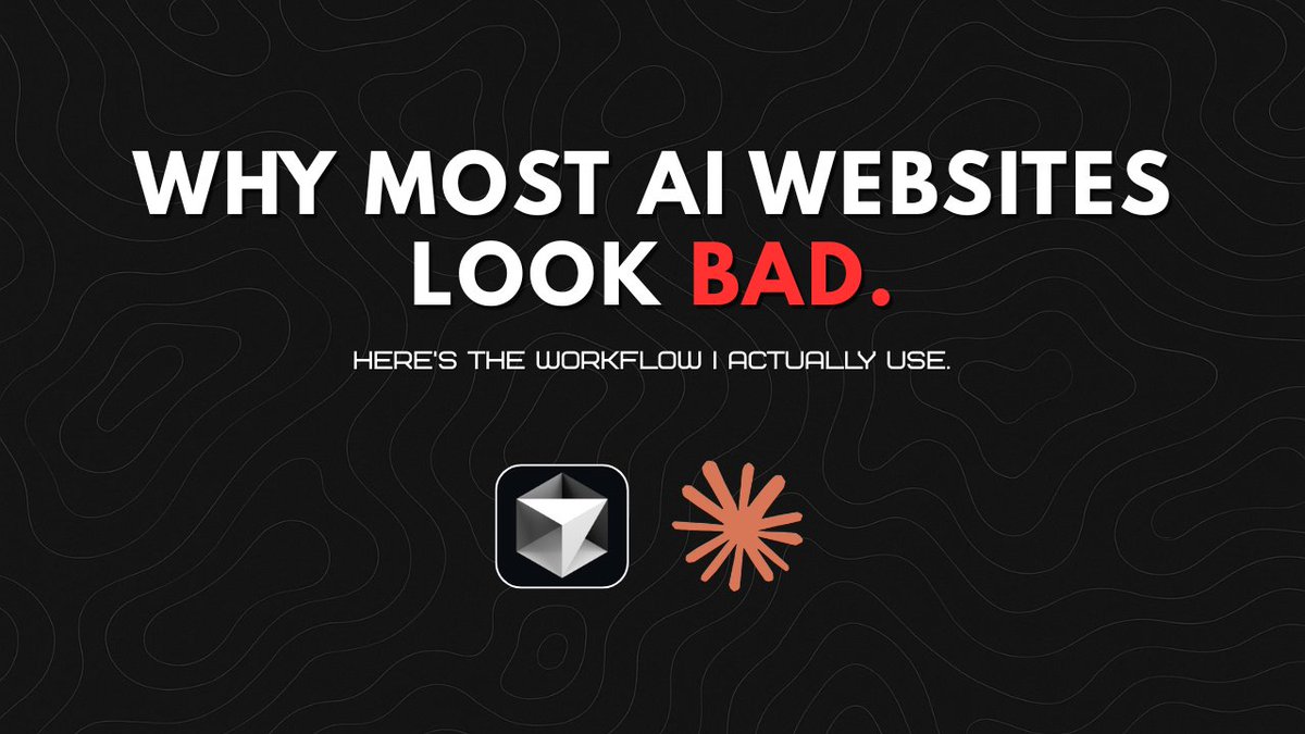 Most AI websites still look mid.

Not because AI can't design. Because people skip the basics.

Here's my actual workflow for building beautiful websites with Cursor/ Claude. 👇