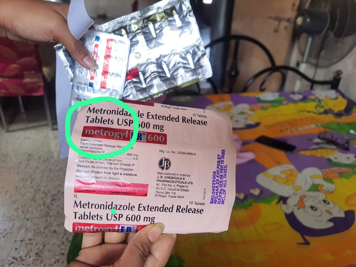 subrataroyit's tweet photo. @ApolloPharmacy The strip of Metrogyl ER 600 mg capsule is torn or tampered in a portion ( marked in the attached picture) it seems the strip is not checked properly before packing my order . Kindly change the medicine otherwise it will be taken as intentional and I shall think 100 times before. https://t.co/EqA4PQr8oJ