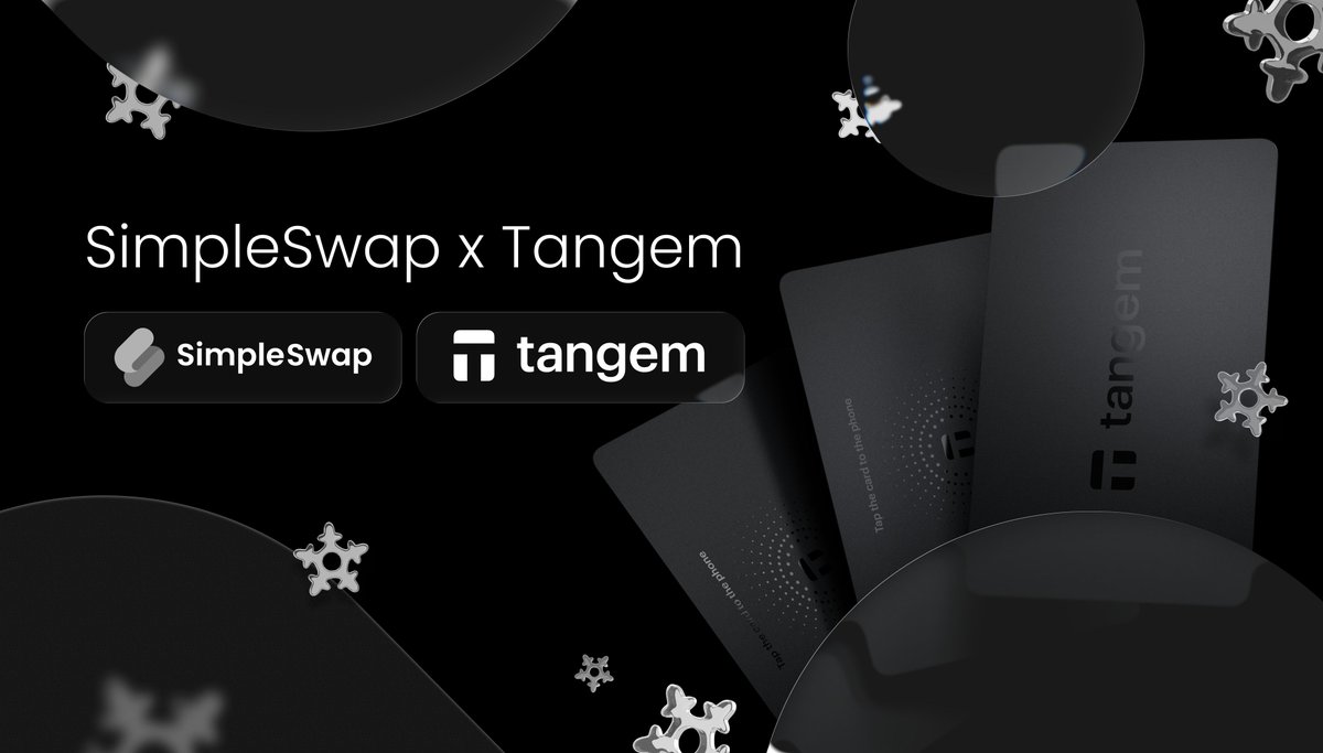 A small milestone worth noting 👀 SimpleSwap has been integrated into  @Tangem for some time now, making in-wallet crypto swaps possible. You can  do all your swaps on Tangem in-app with SimpleSwap.