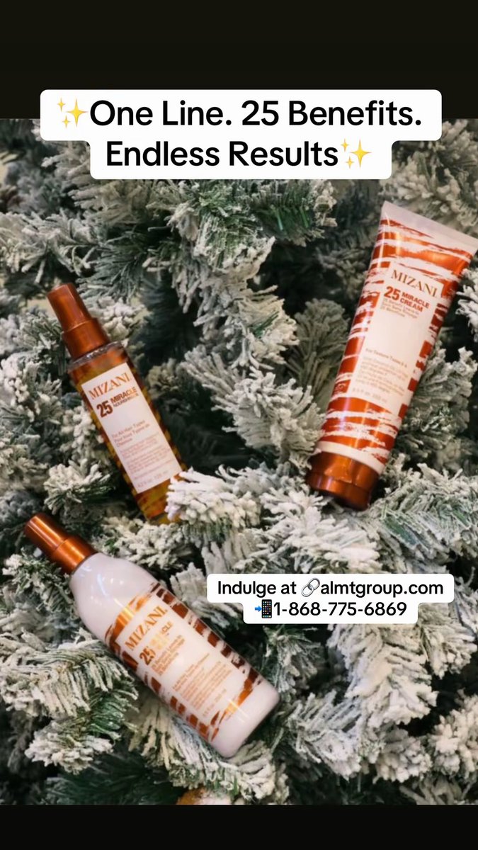 ✨One line. 25 benefits. Endless results. ✨

The Mizani 25 Miracle Line has everything your hair needs—Milk, Cream, and Oil—to hydrate, strengthen, reduce frizz, add shine, protect from heat, and prep hair for flawless styling. 

🛍️ Now available at almtgroup.com/product/25-mir…