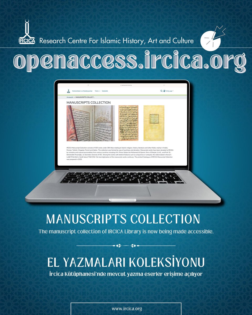 IRCICA Kütüphanesi elyazmaları tam metin açık erişimde:
openaccess.ircica.org