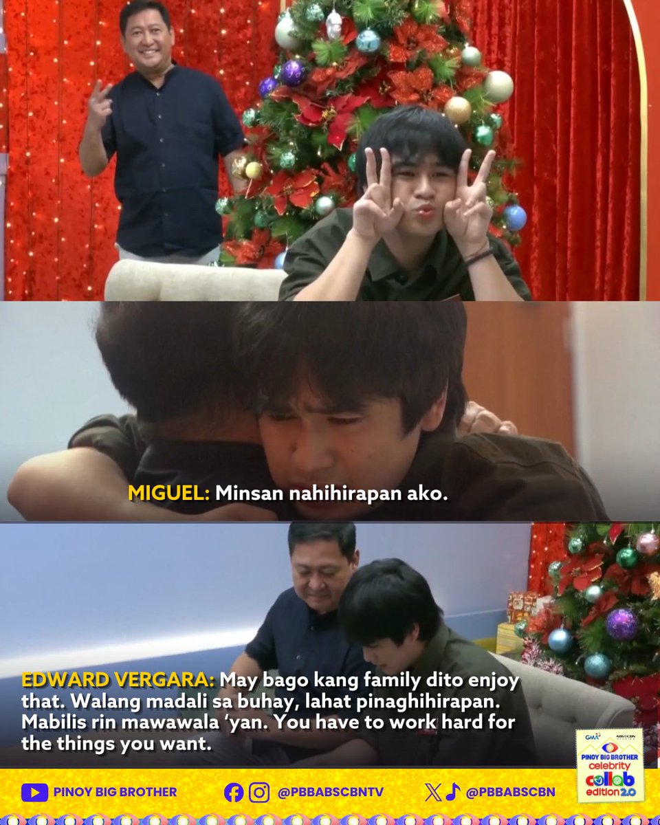 Words of wisdom from Daddy Edward 💬 Sometimes, all you need is a one-on-one talk with Dad. 🤍

Tumutok sa Pinoy Big Brother Celebrity Collab Edition 2.0 araw-araw! 👀🏠

📺 Weeknights
⏰ 9:40 PM sa GMA, Kapuso Stream, ABS-CBN Entertainment YouTube Channel at IWant
⏰ 10:15 PM sa