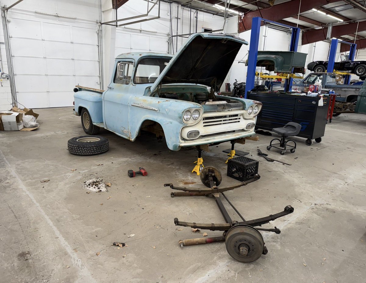 dwmiller2's tweet image. Classic cars and trucks are great… but stock they don’t drive great. Maybe it’s time to upgrade your suspension, brakes, shocks, wheels and tires. We can help! Like this 1959 Apache. Give us a shout at 324-4444. #ClassicAuto #Mechanic classic-auto-repair.com