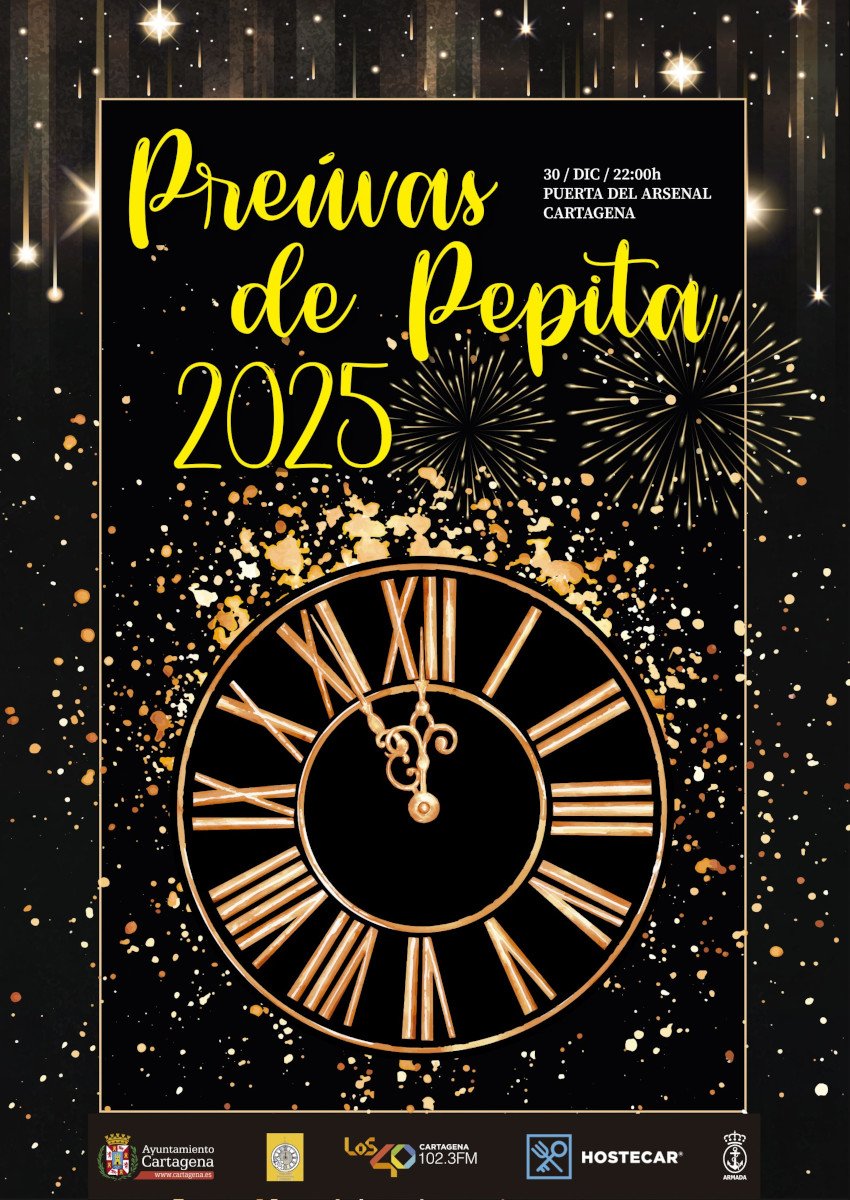 AytoCartagenaES's tweet photo. 🍇🥂¿Preparados para despedir 2025? Recuerda que en #Cartagena podrás hacerlo antes con las #preuvas.

📆30 de diciembre
📍 Plaza del Rey

⏰De 11 a 14:00 horas, las preuvas infantiles
⏰Desde las 22:00 horas, turno de los adultos.

🎶 Habrá música en directo y muchas sorpresas https://t.co/HVQ7KQcmq5