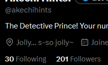 akechihints's tweet image. Akechi Hint!: oh ho ho! hooray! two hundred and one (201)! hint recipients! joyous days! hintiest chum! to many more!