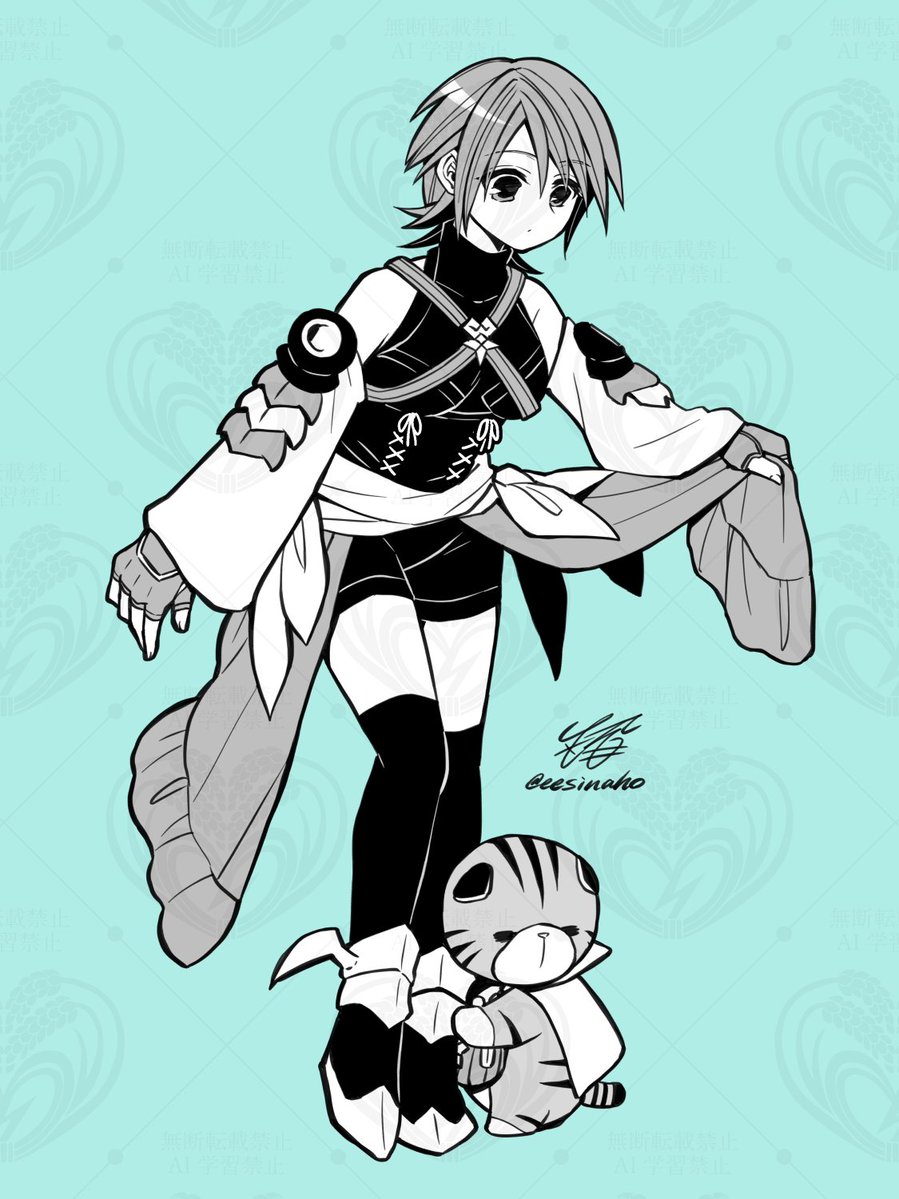 eesinaho's tweet image. くっつき虫のチリシィとアクア😘💙