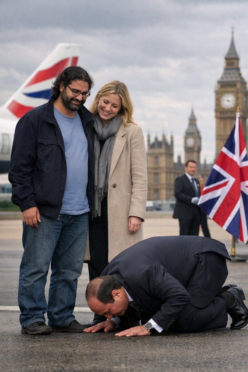 egy_technocrats's tweet image. السيسي رَكَعَ "كالعادة" أمام علاء عبد الفتاح وإنجلترا 

غادر علاء عبد الفتاح مصر وسافر إلي إنجلترا ليعيش حياته ويمارس الحرية التي يسعي اليها كل مصري وكل شخص في العالم. 

سافر علاء بعد معاناته مع نظام ظالم فاسد فاشل جبان يخاف من مجرد كلمة ضده. 

خرج علاء من السجن بعد خضوع وركوع…