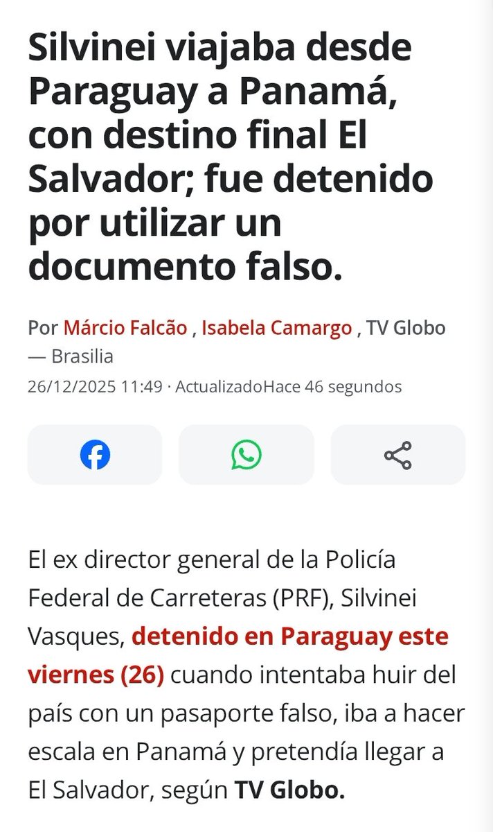 Silvinei fue condenado a 24 años de prisión el 16 de diciembre, acusado de formar parte de una organización criminal que planeaba un golpe de Estado en el país. Se le acusa de utilizar la institución para impedir la circulación de votantes en lugares específicos del país donde el