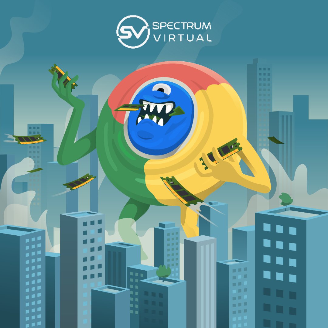 spectrumvirt's tweet photo. Slow computer issues might be caused by Google Chrome using too much RAM. Check your tabs and background processes to help improve performance and keep your system running smoothly 💻

#SpectrumVirtual #ITTips #ComputerPerformance #BusinessIT https://t.co/j0XmWBM8cE